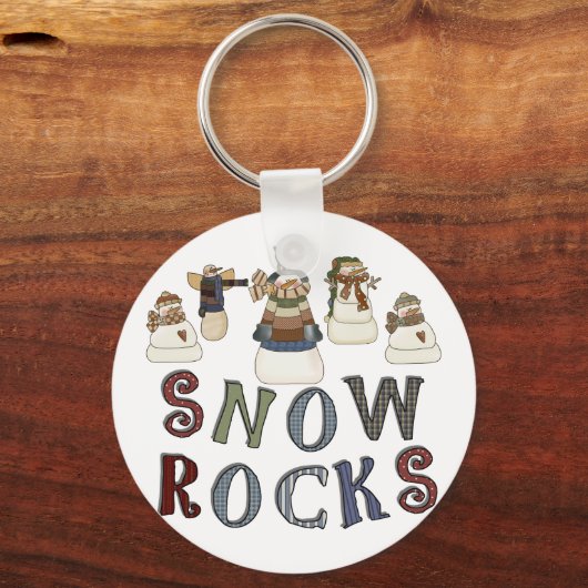 Tシャツとギフトの雪玉 キーホルダー (正面)