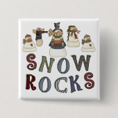 Tシャツとギフトの雪玉 缶バッジ (正面)