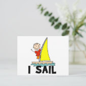 Tシャツとギフトを描くステックフィギュア ポストカード (スタンド正面)