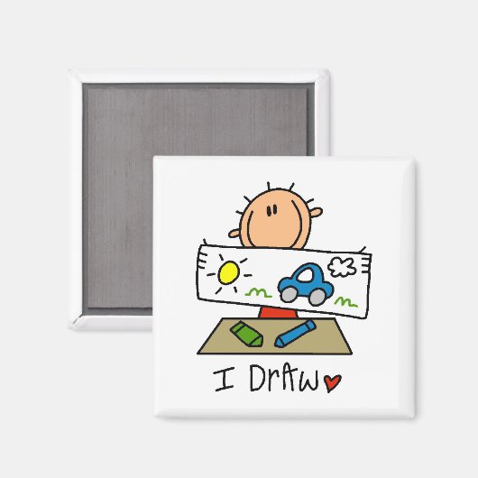 Tシャツとギフトを描く マグネット (正面/裏面)