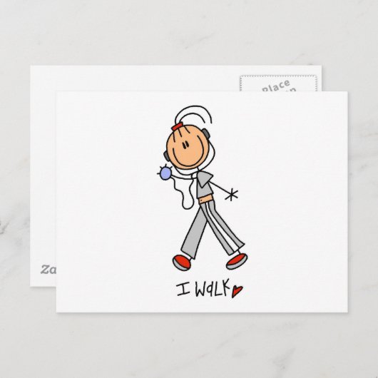 Tシャツとギフトを歩く ポストカード (正面/裏面)