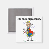 Tシャツとギフトを着たハイホース マグネット (正面/裏面)