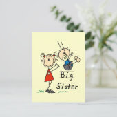 Tシャツとギフトを着た姉 ポストカード (スタンド正面)