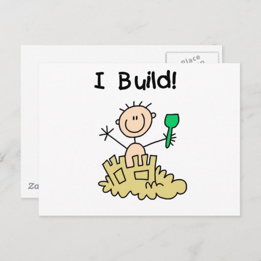 Tシャツとギフトを着た男の子|過去記事 ポストカード (正面/裏面)