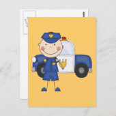 Tシャツとギフト警官（男性） ポストカード (正面/裏面)