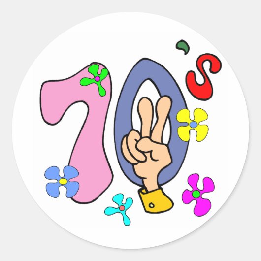 Tシャツとギフト70代。 ラウンドシール (正面)