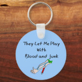 Tシャツとギフト「血とジャンク」 キーホルダー (正面)