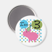 Tシャツとギフト(誕生日Pig 3) マグネット (正面/裏面)