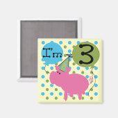 Tシャツとギフト（誕生日Pig 3） マグネット (正面/裏面)