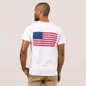 Tシャツと米国国旗 Tシャツ (裏面フル)