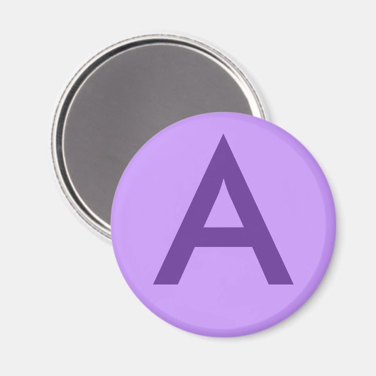 Tシャツと製品の紫の手紙または文字 マグネット (正面/裏面)