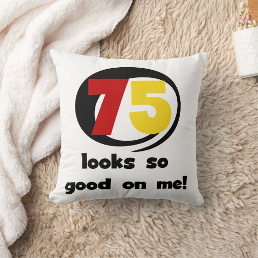 Tシャツと贈り物に75がとても似合う クッション (ブランケット)