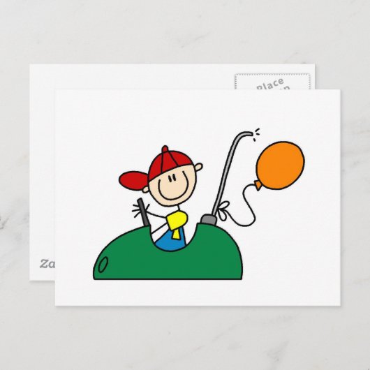 Tシャツと贈り物のバンパーカー ポストカード (正面/裏面)