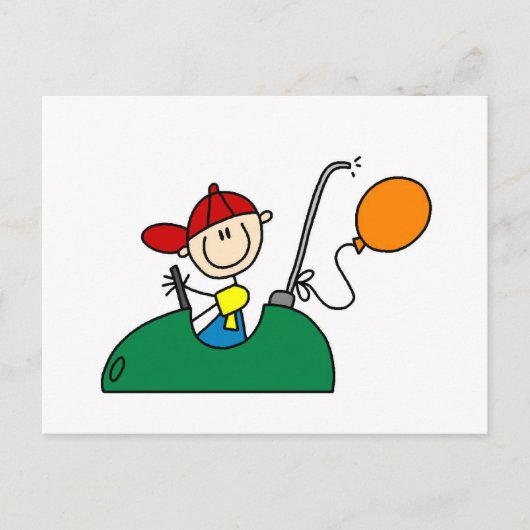 Tシャツと贈り物のバンパーカー ポストカード (正面)