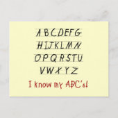 Tシャツと贈り物はABC社で知っている ポストカード (正面)