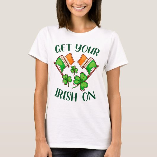 Tシャツにアイルランド語を着て、St patricks day Tシャツ (正面)