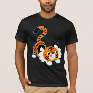 Tシャツに対応した可愛遊い漫画タイガー Tシャツ