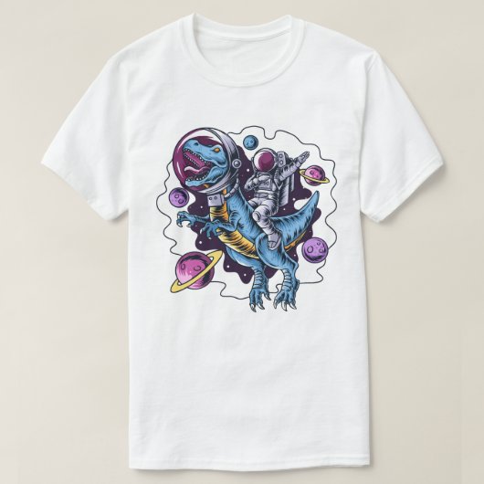 Tシャツに搭乗する宇宙飛行士 Tシャツ (デザイン正面)