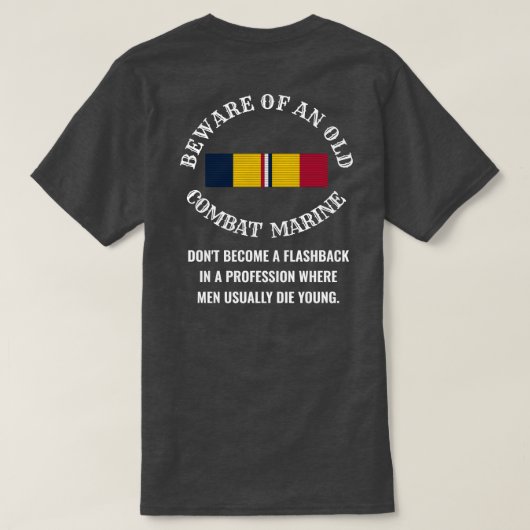 Tシャツに注意 Tシャツ (デザイン裏面)