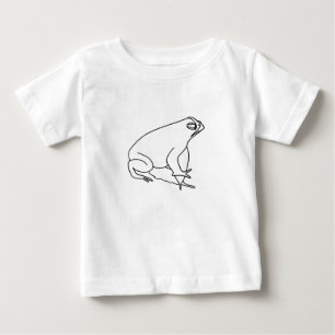 Tシャツに着色する離れスケッチのカエルの概要 ベビーTシャツ