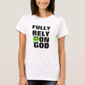 Tシャツに頼るカエル Tシャツ (正面)