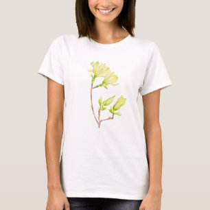 Tシャツに黄色のマグノリア Tシャツ