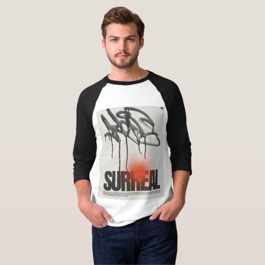 Tシャツに黒いディニングを施したメイジングフォント Tシャツ (正面フル)