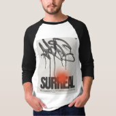 Tシャツに黒いディニングを施したメイジングフォント Tシャツ (正面)