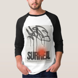 Tシャツに黒いディニングを施したメイジングフォント Tシャツ