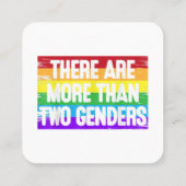 Tシャツに2人を超えるギフトマンがいる スクエア名刺 (裏面)