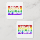 Tシャツに2人を超えるギフトマンがいる スクエア名刺 (正面/裏面)