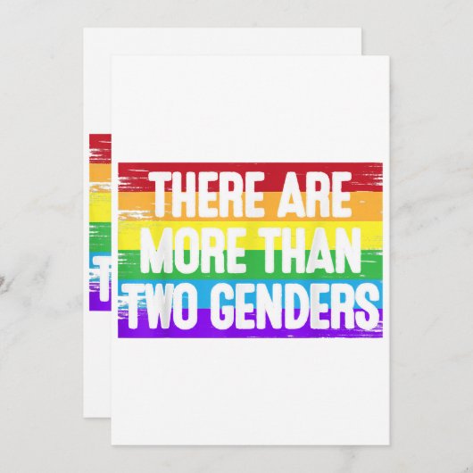 Tシャツに2人を超えるギフトマンがいる 招待状 (正面/裏面)