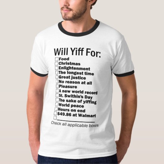 TシャツのためのYIFF Tシャツ (正面)