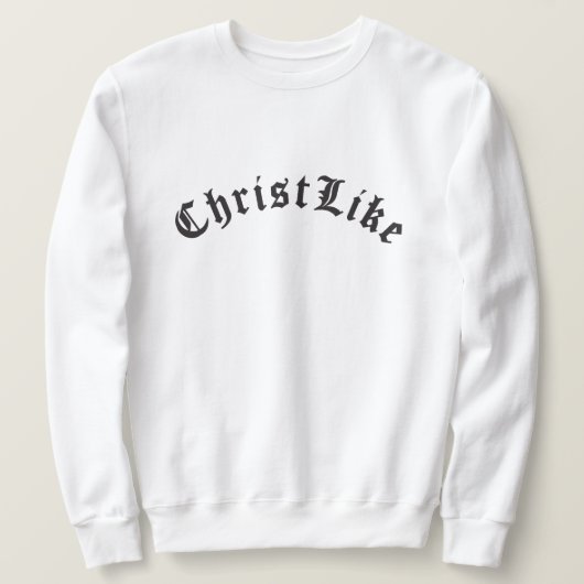 Tシャツのようなキリスト スウェットシャツ (デザイン正面)