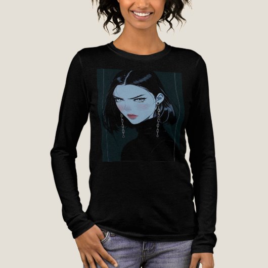 Tシャツのアニメ気分をフックを引っ張って トライブレンドTシャツ (正面)