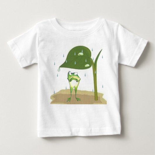 Tシャツのカエルの雨 ベビーTシャツ (正面)