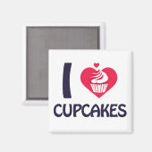 Tシャツのカップケーキが大好き マグネット (正面/裏面)