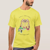 Tシャツのカップルの子犬の愛 Tシャツ (正面)