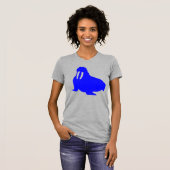 Tシャツのキャラクターイメージのセイウチ Tシャツ (正面フル)