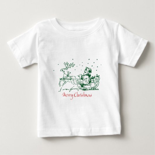 Tシャツのクリスマススケッチ ベビーTシャツ (正面)