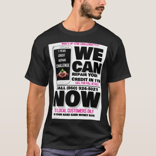 Tシャツのクレジット修理のチャレンジ Tシャツ (正面)