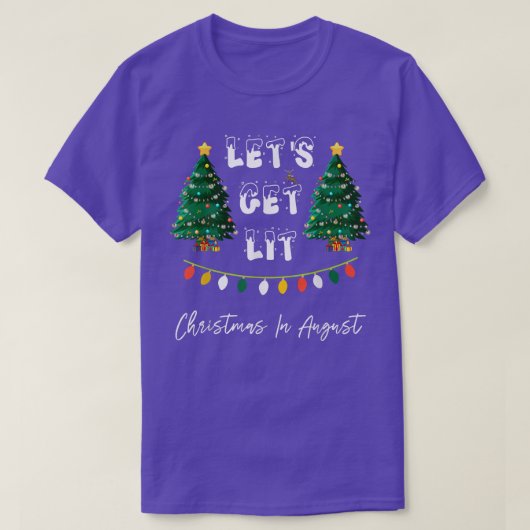 Tシャツのコピーで威厳があるクリスマスを点灯 Tシャツ (デザイン正面)