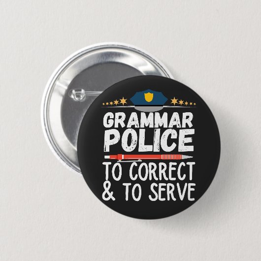 Tシャツのサービスと修正を警察に依頼 缶バッジ (正面&裏面)