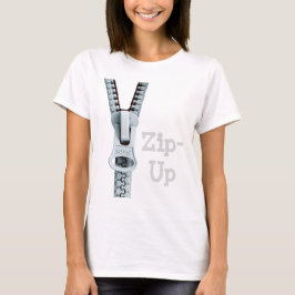 Tシャツのジップアップホワイトグレーで言うZazz_it Tシャツ