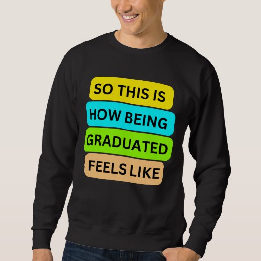 Tシャツのセーター黒SO_THIS_IS_HOW_BEING_GRADETAT スウェットシャツ (正面)