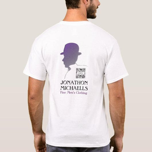 Tシャツのテンプレートの人は小売りします Tシャツ (裏面)