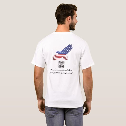 Tシャツのテンプレートの退役軍人 Tシャツ (裏面フル)
