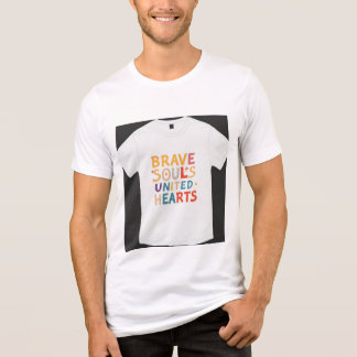 Tシャツのデザインは「Brave Soul」というフレーズを使っている トライブレンドTシャツ