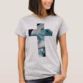 Tシャツのトレンド抽象芸術ブルー海 Tシャツ (正面)