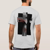 Tシャツのトレンド抽象芸術白黒粉末 Tシャツ (裏面)